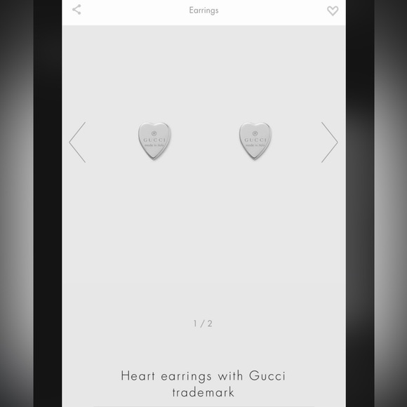Gucci Trademark Heart Earrings And Bracelet Set - Picture 5 of 7